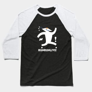 RunRunLive White Logo for shirts Baseball T-Shirt